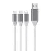 Καλώδιο Φόρτισης 3 σε 1 με Φως Led Type C 1.5m