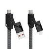 Καλώδιο Φόρτισης 4 σε 1 iPhone USB Type-C LED Γκρι