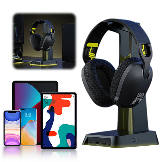 Wireless Gaming Headset 2.4GHz/BT 5.3/Wired Over Ear Headphones with Noise Canceling Microphone for PS4 PC Laptop